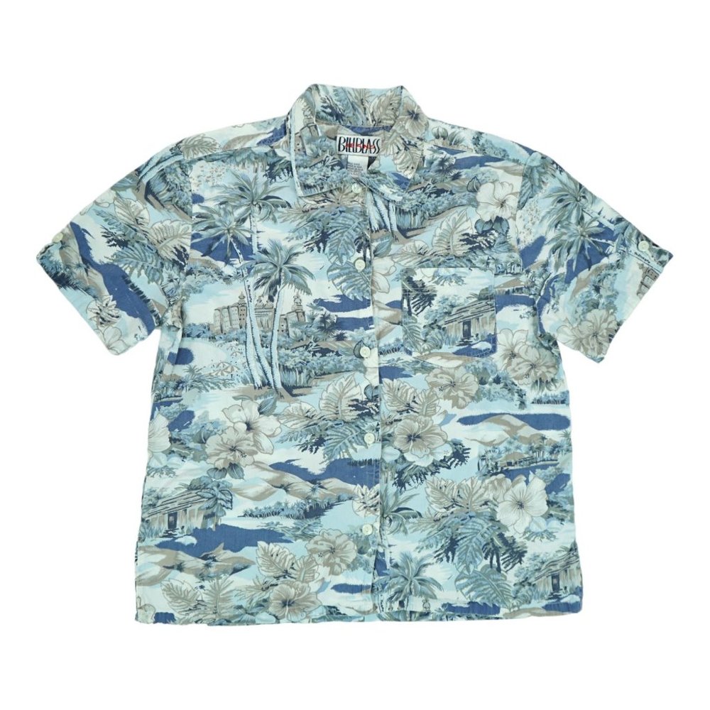 Vintage Bill Blass Jeans Designer Floral/Palms Shirt Button Up‎ Women's Small S